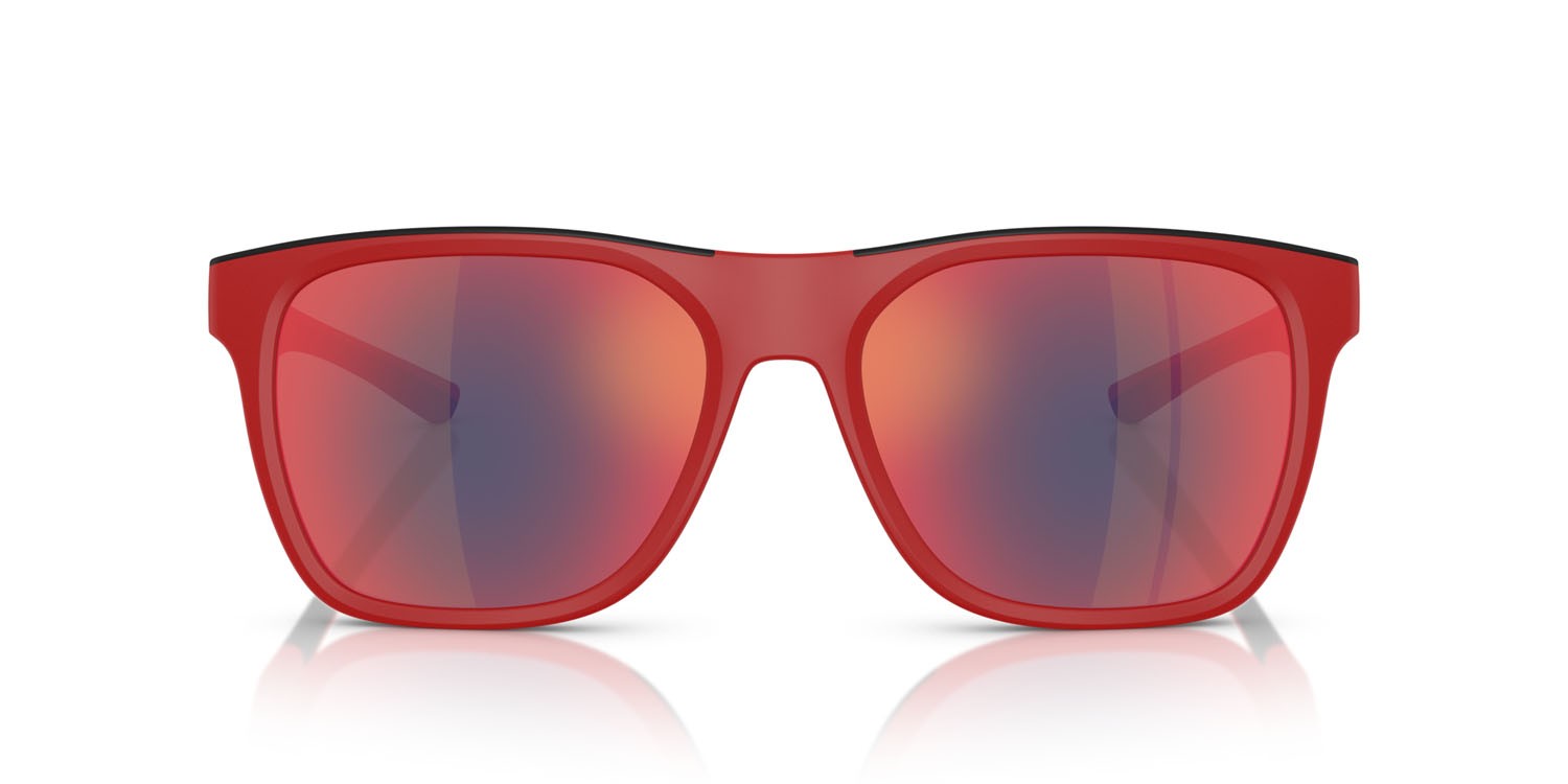 Occhiali da sole Ferrari Scuderia FZ 6013D (514/6P) colore rosso opaco forma quadrato lenti rosso specchiato