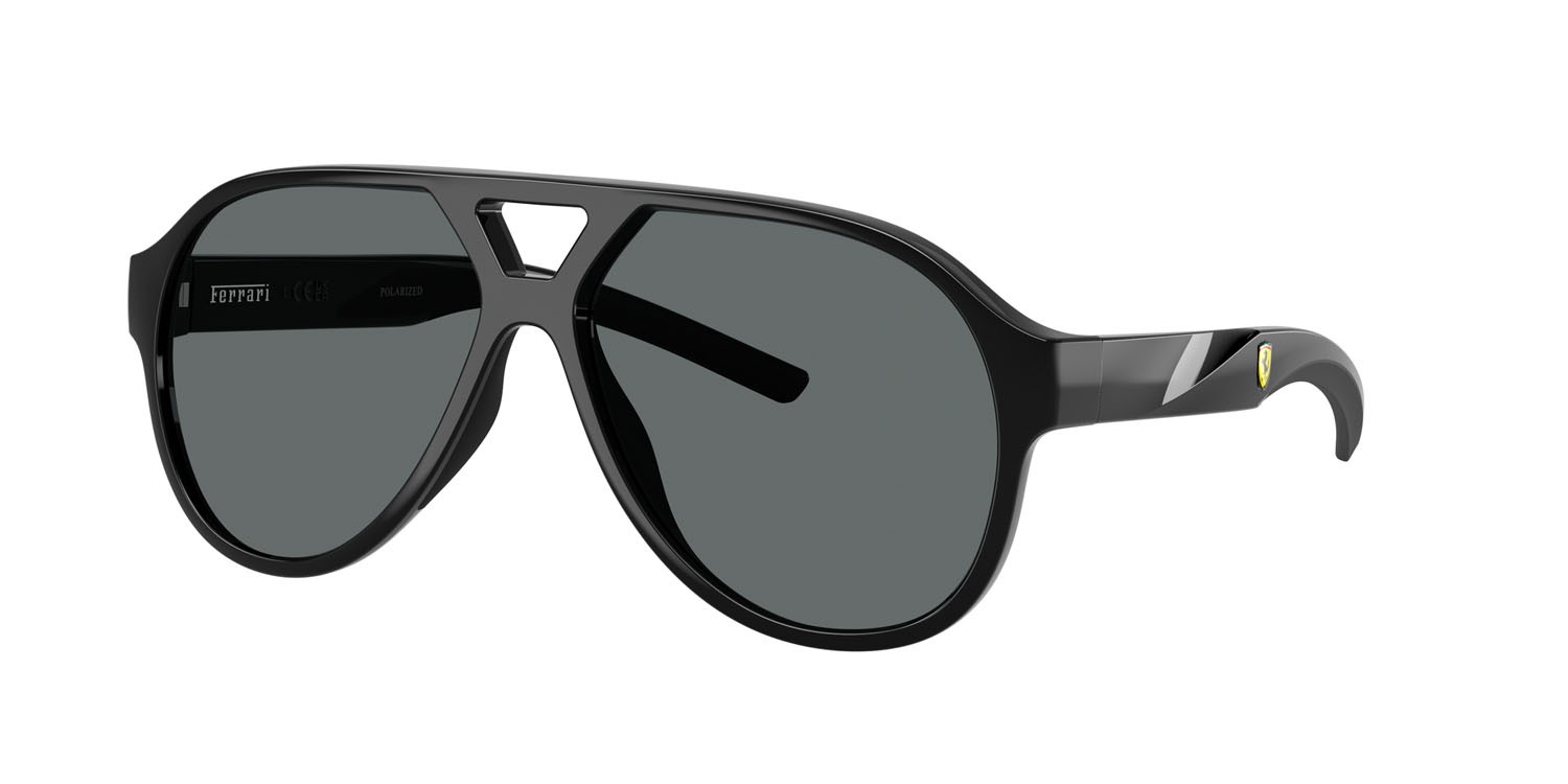 Occhiali da sole Ferrari Scuderia FZ 6014U (501/81) colore nero forma aviator lenti polar grigio scuro