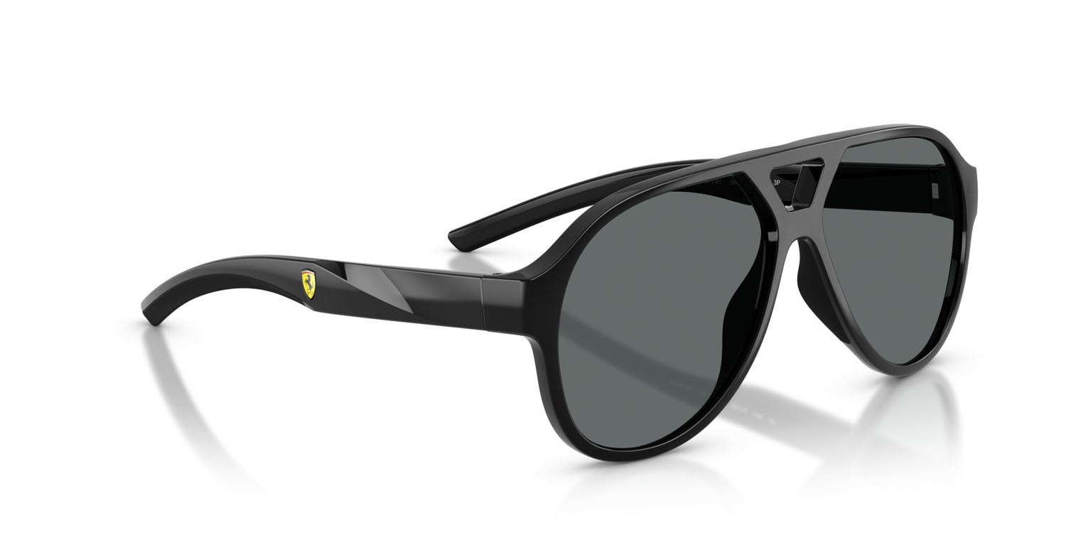Occhiali da sole Ferrari Scuderia FZ 6014U (501/81) colore nero forma aviator lenti polar grigio scuro
