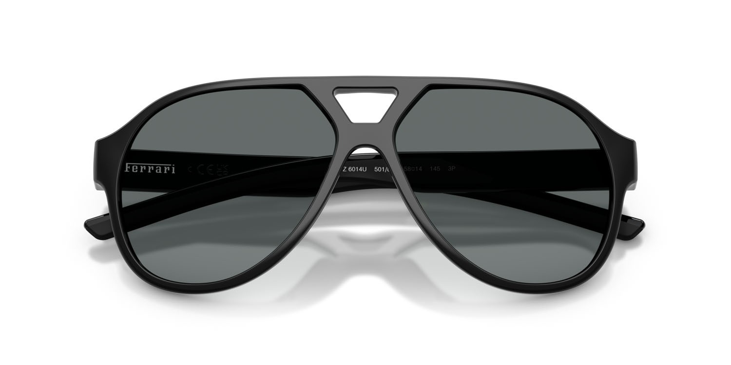 Occhiali da sole Ferrari Scuderia FZ 6014U (501/81) colore nero forma aviator lenti polar grigio scuro