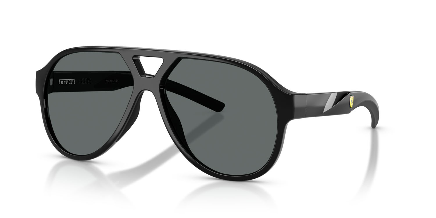 Occhiali da sole Ferrari Scuderia FZ 6014U (501/81) colore nero forma aviator lenti polar grigio scuro