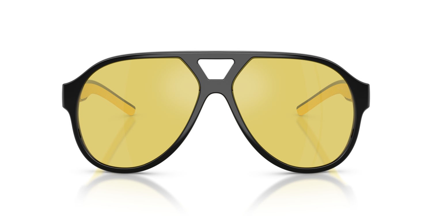 Occhiali da sole Ferrari Scuderia FZ 6014U (501/V9) colore nero forma aviator lenti giallo a specchio