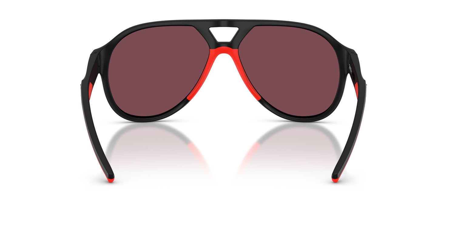 Occhiali da sole Ferrari Scuderia FZ 6014U (504/1E) colore nero opaco forma aviator lenti rosso ferrari esclusivo