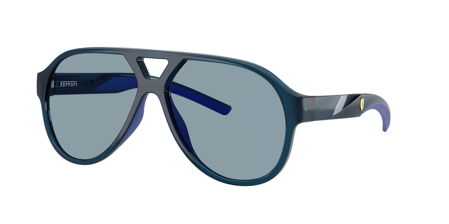 Occhiali da sole Ferrari Scuderia FZ 6014U (527/72) colore blu opale forma aviator lenti azzurro