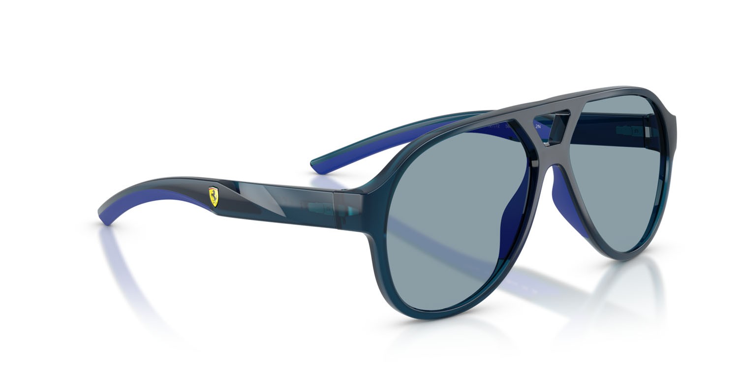 Occhiali da sole Ferrari Scuderia FZ 6014U (527/72) colore blu opale forma aviator lenti azzurro