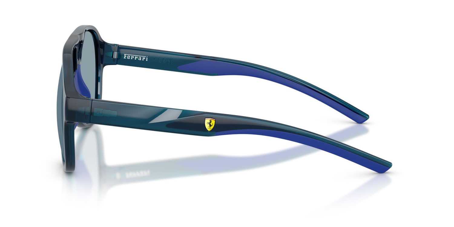 Occhiali da sole Ferrari Scuderia FZ 6014U (527/72) colore blu opale forma aviator lenti azzurro