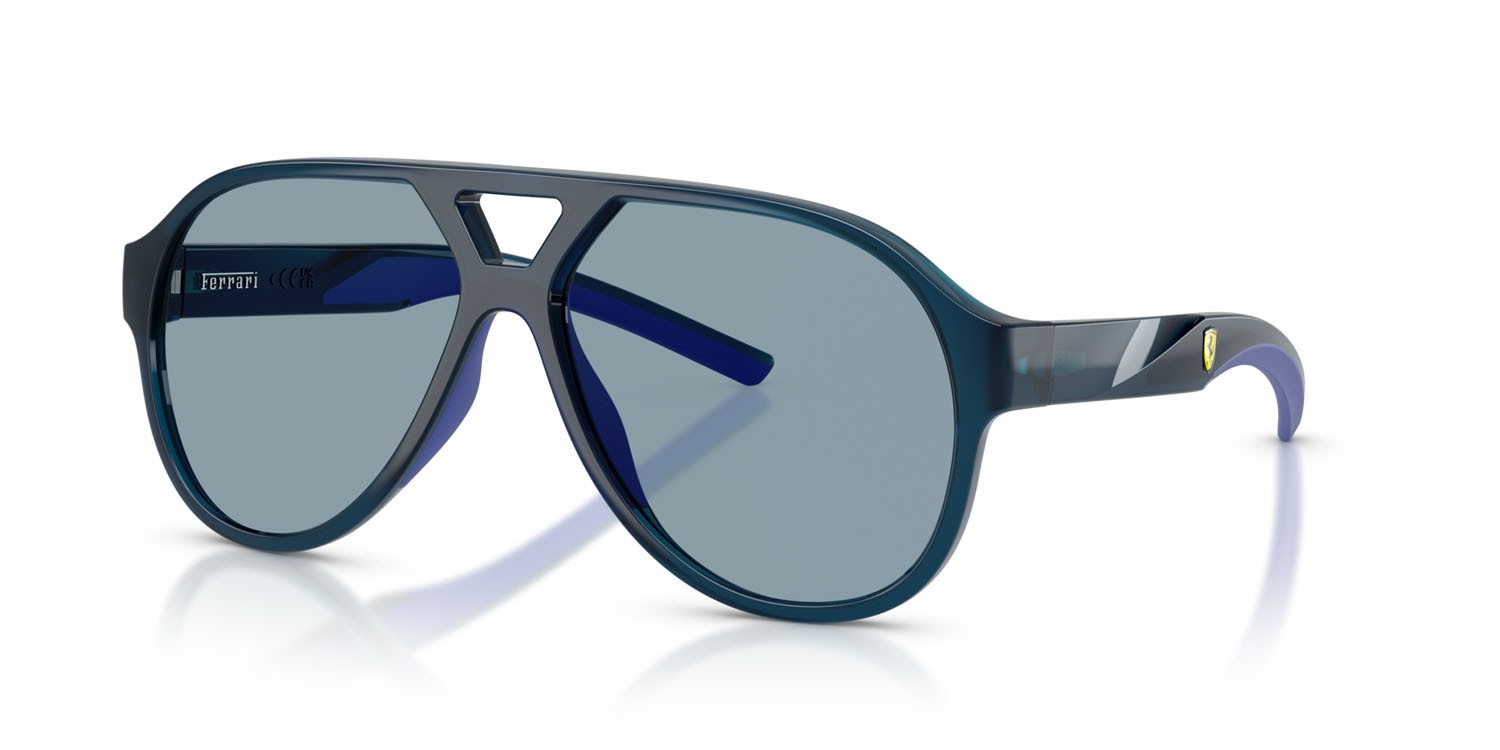 Occhiali da sole Ferrari Scuderia FZ 6014U (527/72) colore blu opale forma aviator lenti azzurro