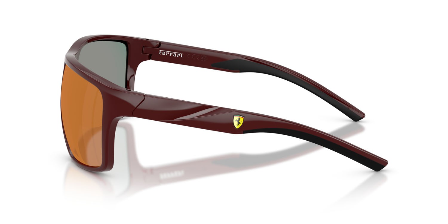 Occhiali da sole Ferrari Scuderia FZ 6015U (525/6P) colore rosso bordeaux forma quadrato lenti nero rosso a specchio