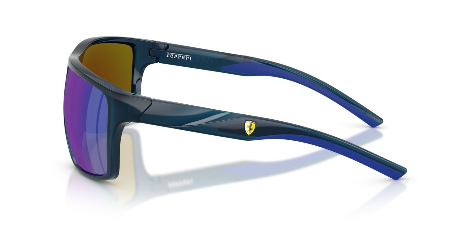 Occhiali da sole Ferrari Scuderia FZ 6015U (527/25) colore blu opale forma quadrato lenti blu specchiato