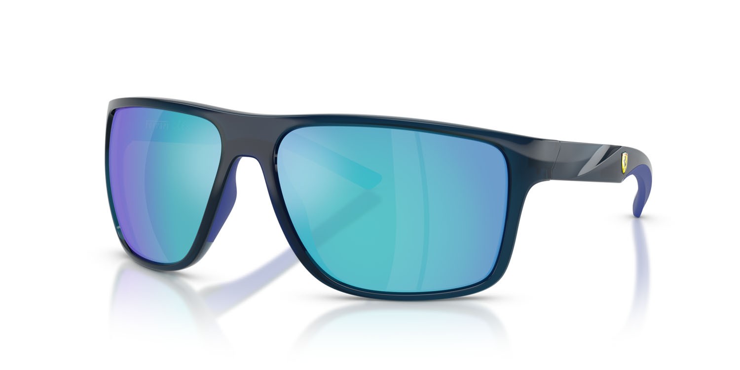Occhiali da sole Ferrari Scuderia FZ 6015U (527/25) colore blu opale forma quadrato lenti blu specchiato