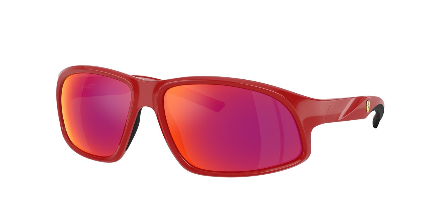 Occhiali da sole Ferrari Scuderia FZ 6016U (526/6Q) colore rosso ferrari forma irregolare lenti red gold mirror