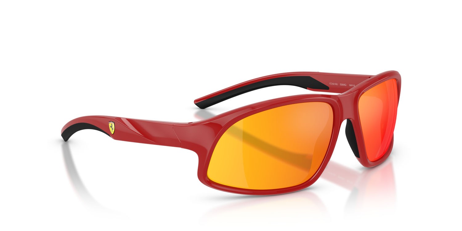 Occhiali da sole Ferrari Scuderia FZ 6016U (526/6Q) colore rosso ferrari forma irregolare lenti red gold mirror