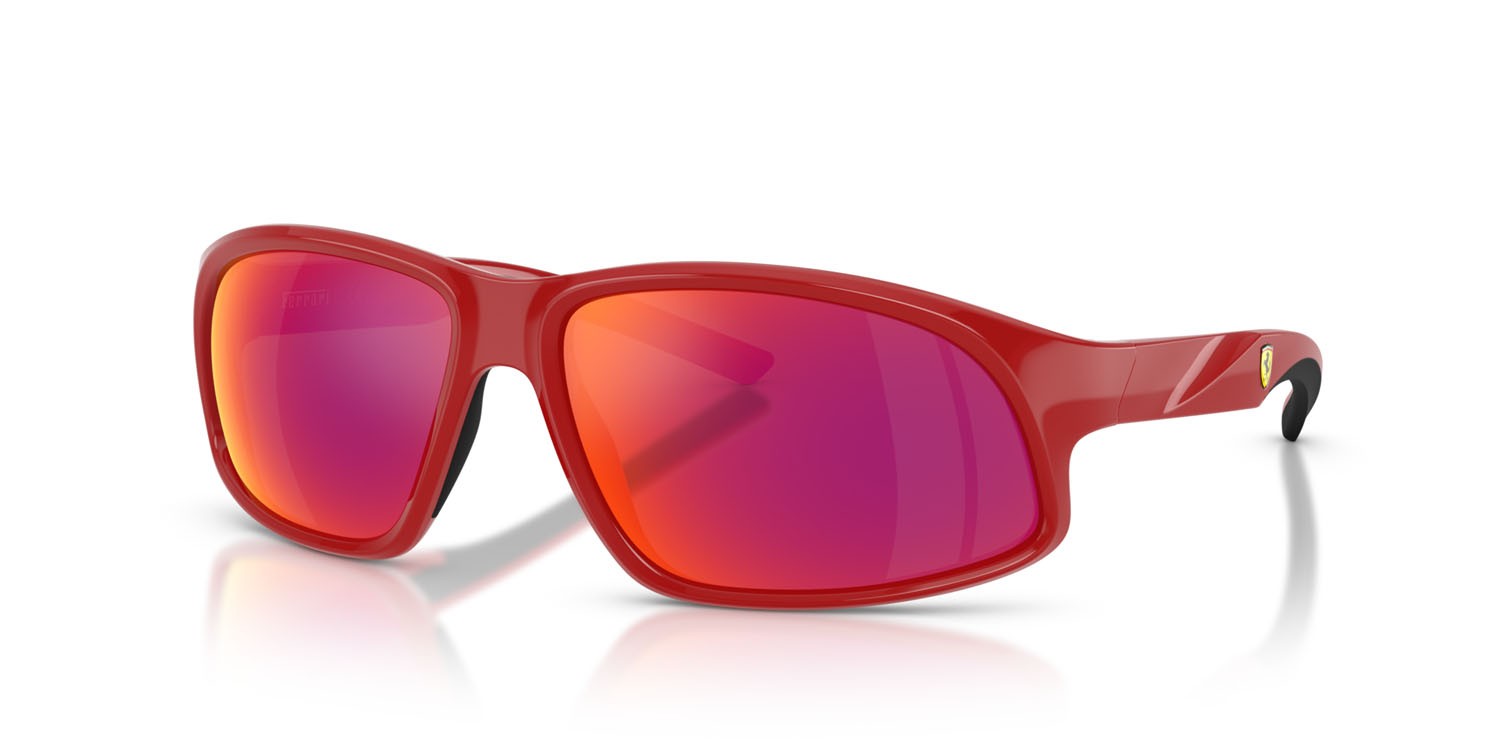 Occhiali da sole Ferrari Scuderia FZ 6016U (526/6Q) colore rosso ferrari forma irregolare lenti red gold mirror