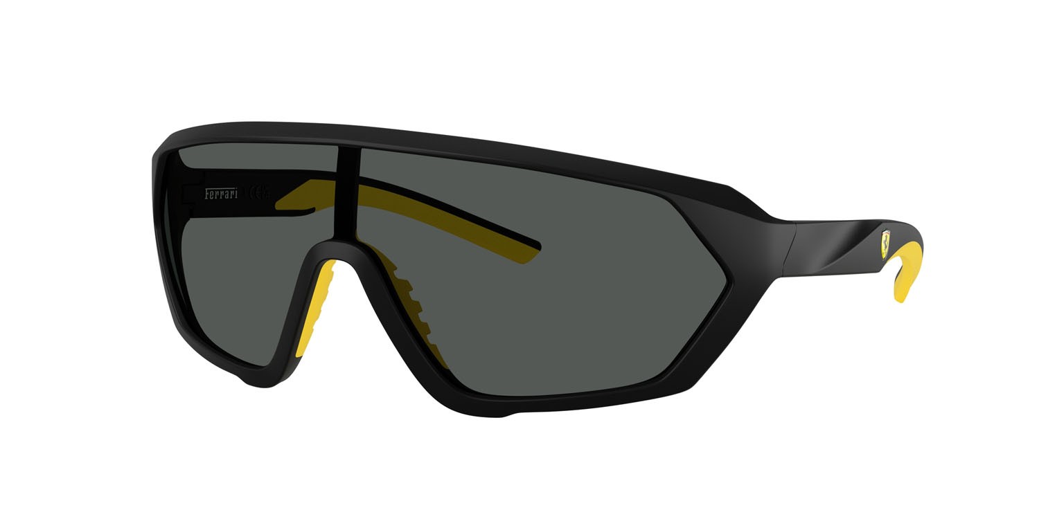 Occhiali da sole Ferrari Scuderia FZ 6017U (504/87) colore nero opaco forma quadrato lenti grigio