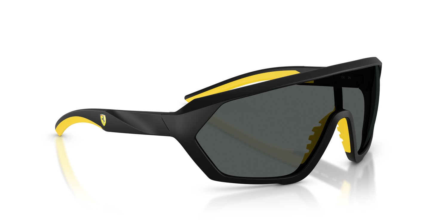 Occhiali da sole Ferrari Scuderia FZ 6017U (504/87) colore nero opaco forma quadrato lenti grigio