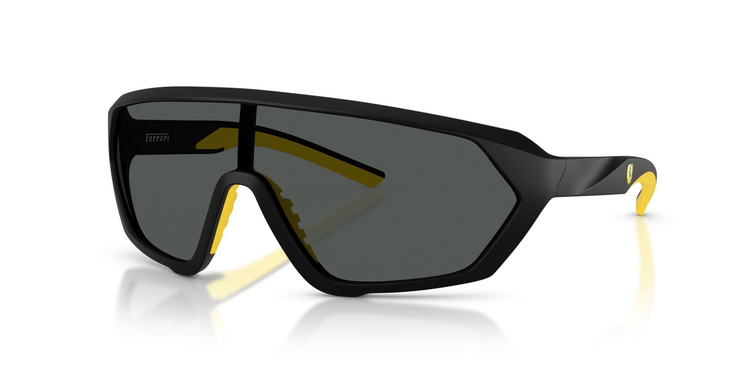 Occhiali da sole Ferrari Scuderia FZ 6017U (504/87) colore nero opaco forma quadrato lenti grigio