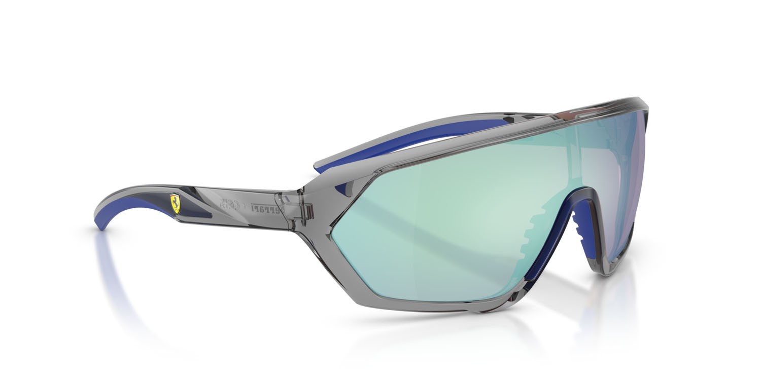 Occhiali da sole Ferrari Scuderia FZ 6017U (524/7V) colore grigio opale forma quadrato lenti blu specchiato