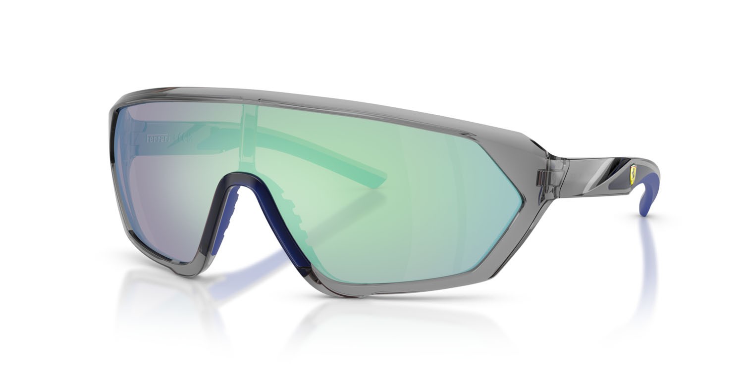 Occhiali da sole Ferrari Scuderia FZ 6017U (524/7V) colore grigio opale forma quadrato lenti blu specchiato