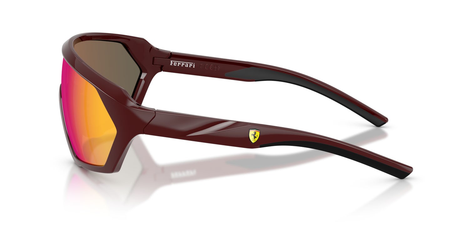 Occhiali da sole Ferrari Scuderia FZ 6017U (525/6Q) colore rosso bordeaux forma quadrato lenti red gold mirror