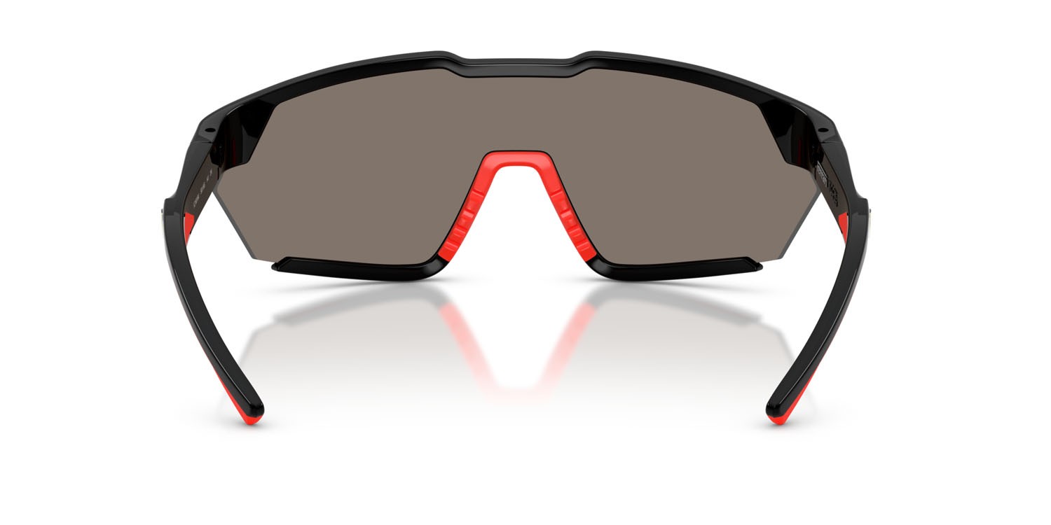 Occhiali da sole Ferrari Scuderia FZ 6018U (501/6G) colore nero forma irregolare lenti specchiata grigia