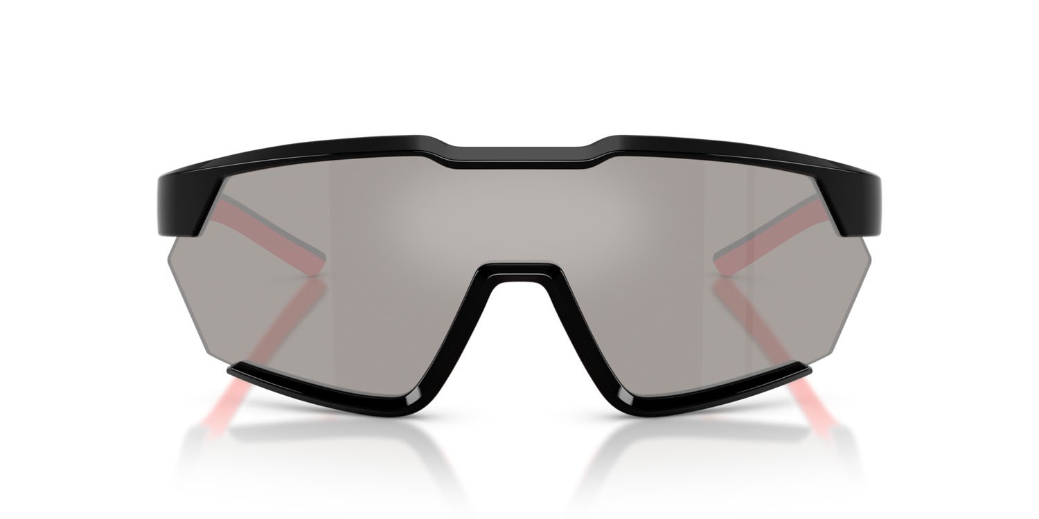 Occhiali da sole Ferrari Scuderia FZ 6018U (501/6G) colore nero forma irregolare lenti specchiata grigia