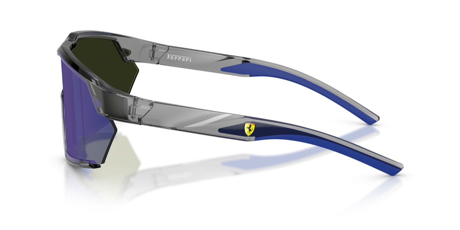Occhiali da sole Ferrari Scuderia FZ 6018U (524/87) colore grigio opale forma irregolare lenti blu specchiato