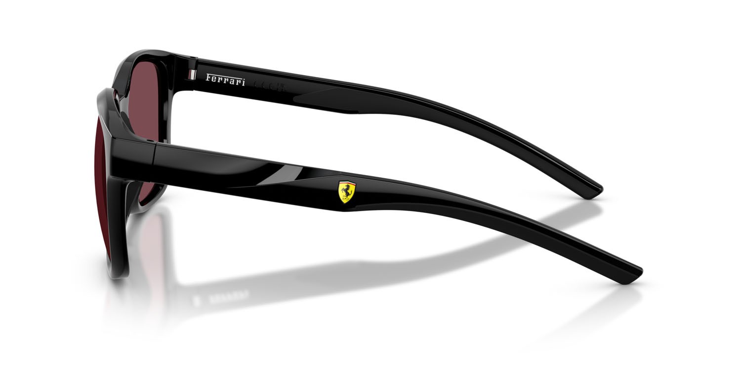 Occhiali da sole Ferrari Scuderia FZ 6019D (501/1E) colore nero forma quadrato lenti rosso ferrari esclusivo
