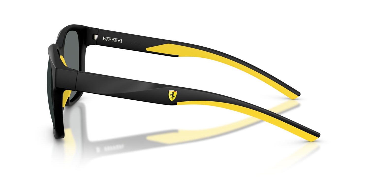 Occhiali da sole Ferrari Scuderia FZ 6019D (504/81) colore nero opaco forma quadrato lenti polar grigio scuro