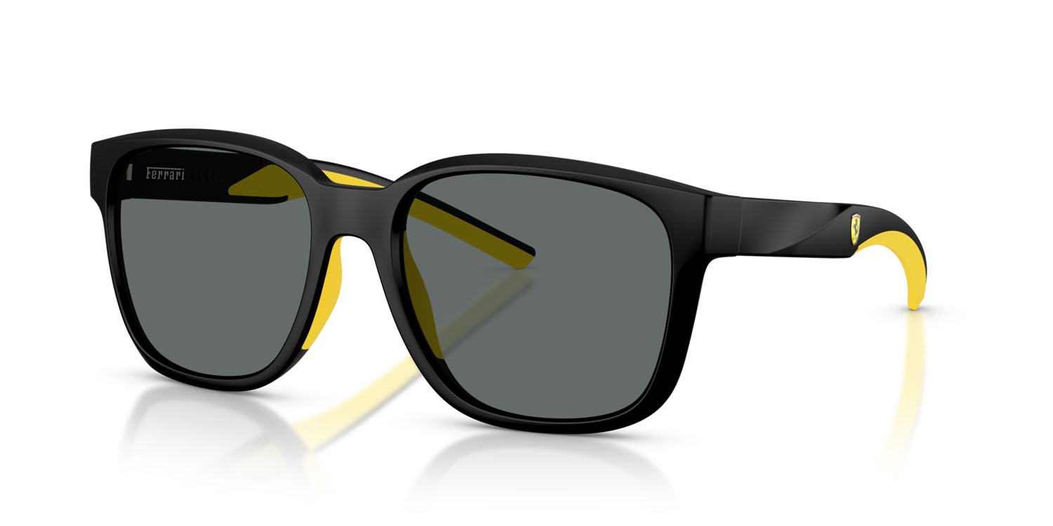 Occhiali da sole Ferrari Scuderia FZ 6019D (504/81) colore nero opaco forma quadrato lenti polar grigio scuro