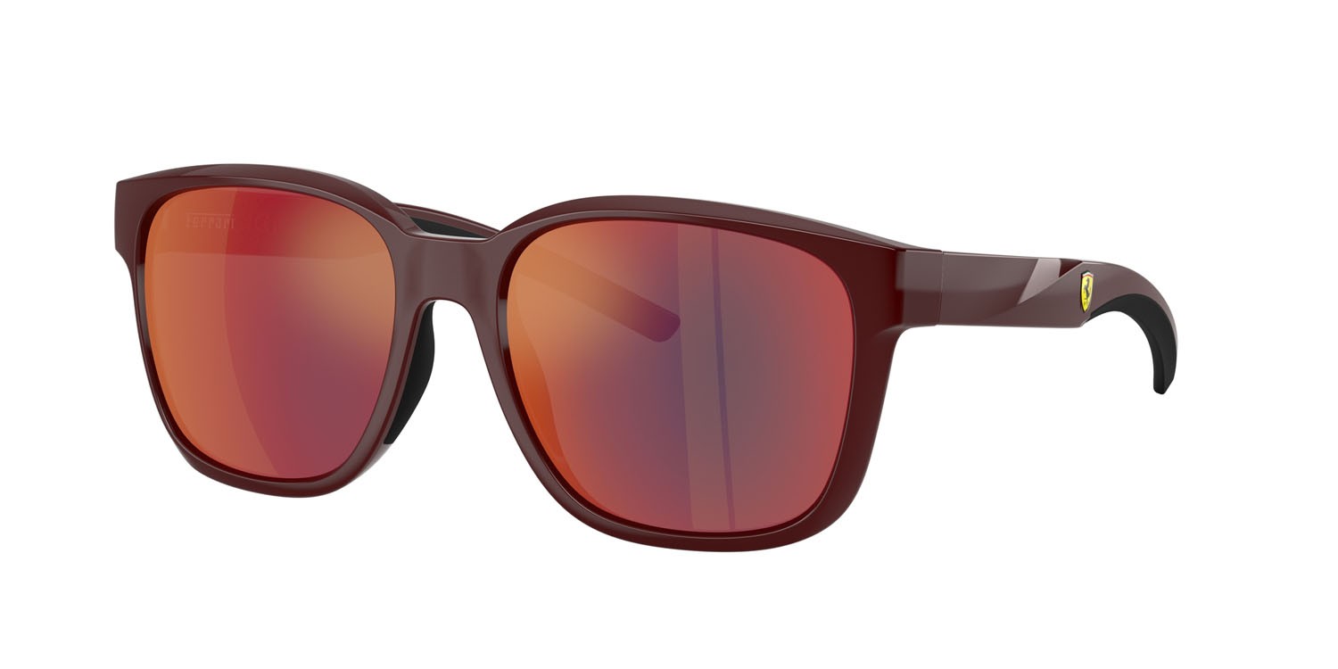 Occhiali da sole Ferrari Scuderia FZ 6019D (525/6P) colore rosso bordeaux forma quadrato lenti nero rosso a specchio