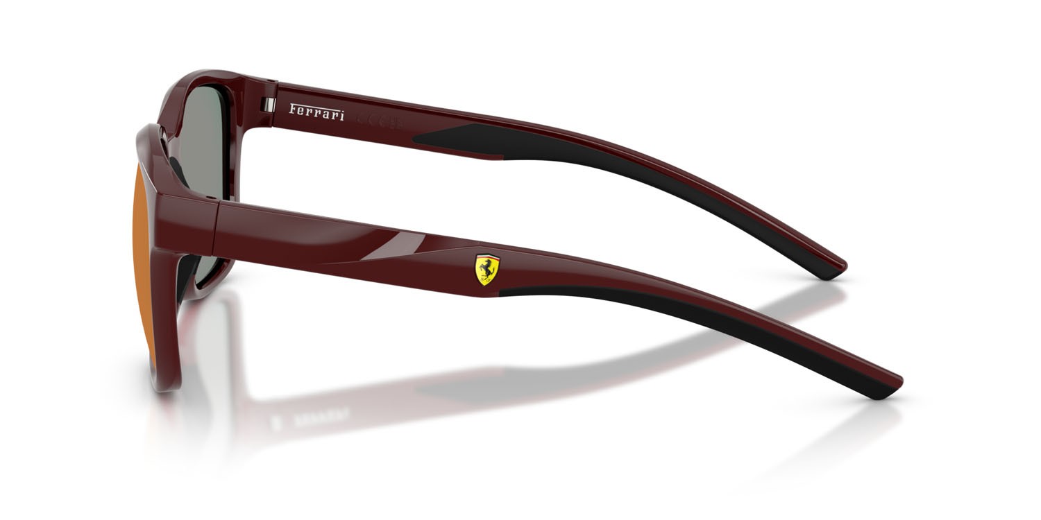Occhiali da sole Ferrari Scuderia FZ 6019D (525/6P) colore rosso bordeaux forma quadrato lenti nero rosso a specchio