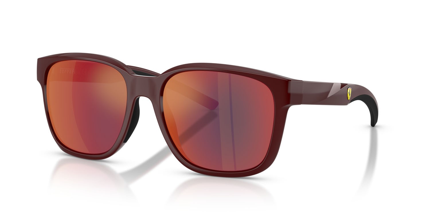 Occhiali da sole Ferrari Scuderia FZ 6019D (525/6P) colore rosso bordeaux forma quadrato lenti nero rosso a specchio