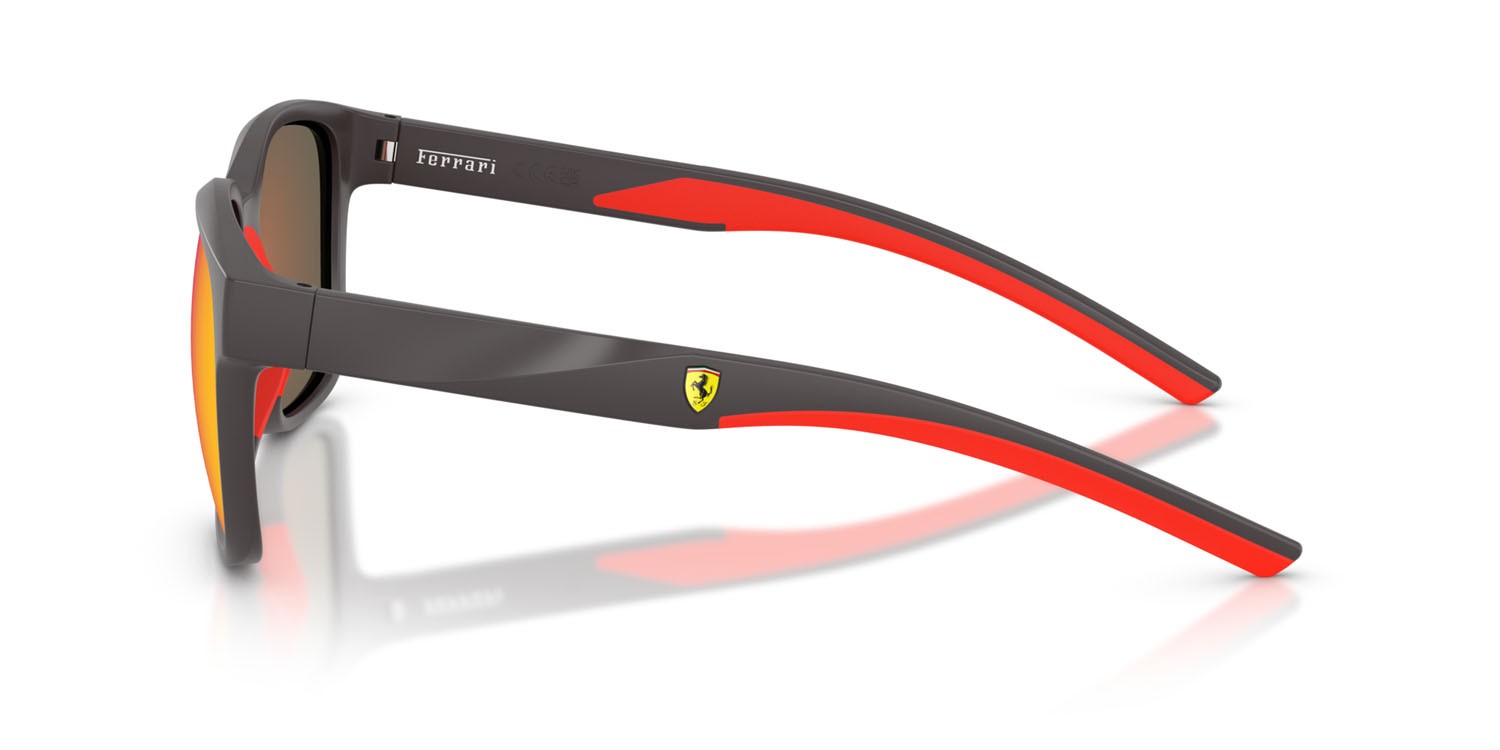 Occhiali da sole Ferrari Scuderia FZ 6019D (528/6Q) colore grigio opaco forma quadrato lenti red gold mirror