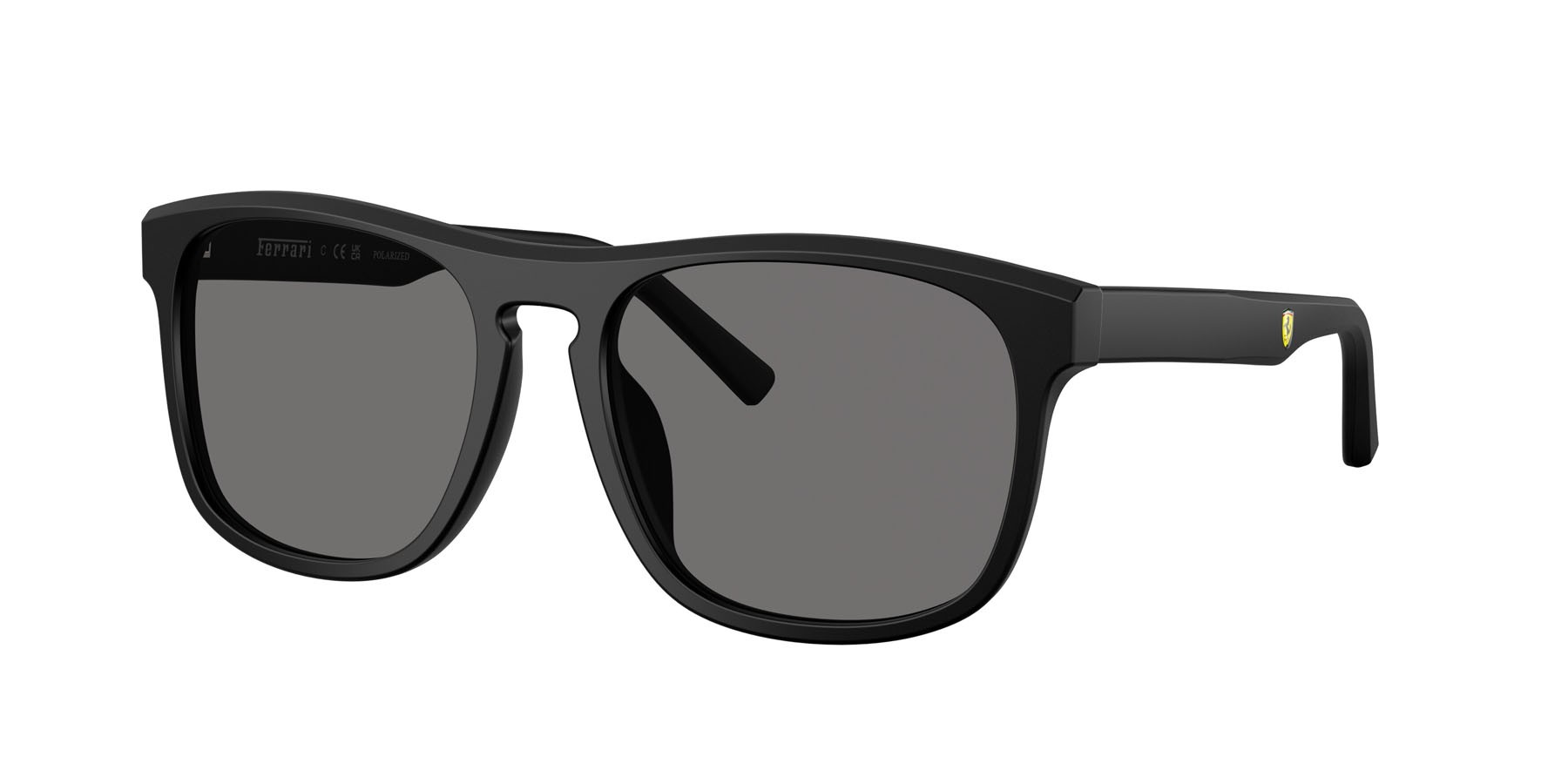 Occhiali da sole Ferrari Scuderia FZ 6020U (701/81) colore nero opaco/nero forma quadrato lenti polar grigio scuro