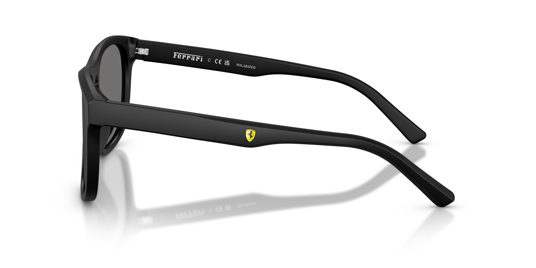 Occhiali da sole Ferrari Scuderia FZ 6020U (701/81) colore nero opaco/nero forma quadrato lenti polar grigio scuro