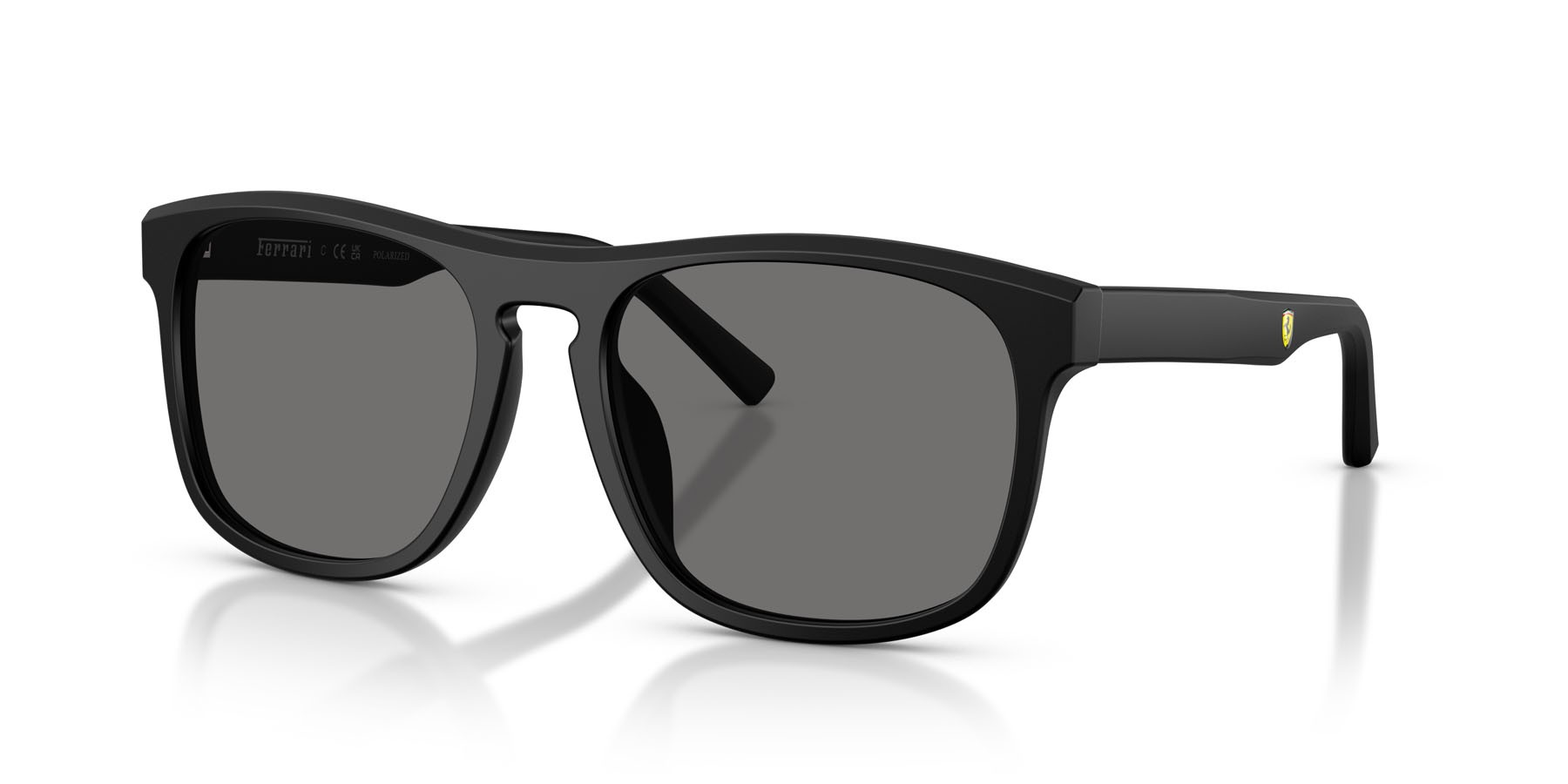 Occhiali da sole Ferrari Scuderia FZ 6020U (701/81) colore nero opaco/nero forma quadrato lenti polar grigio scuro