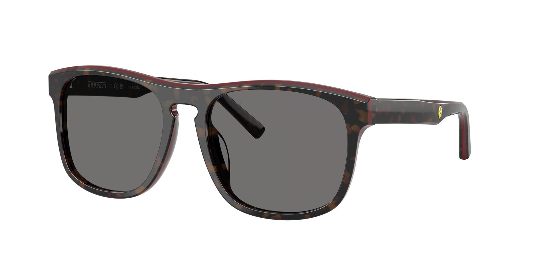 Occhiali da sole Ferrari Scuderia FZ 6020U (742/81) colore havana/rosso forma quadrato lenti polar grigio scuro