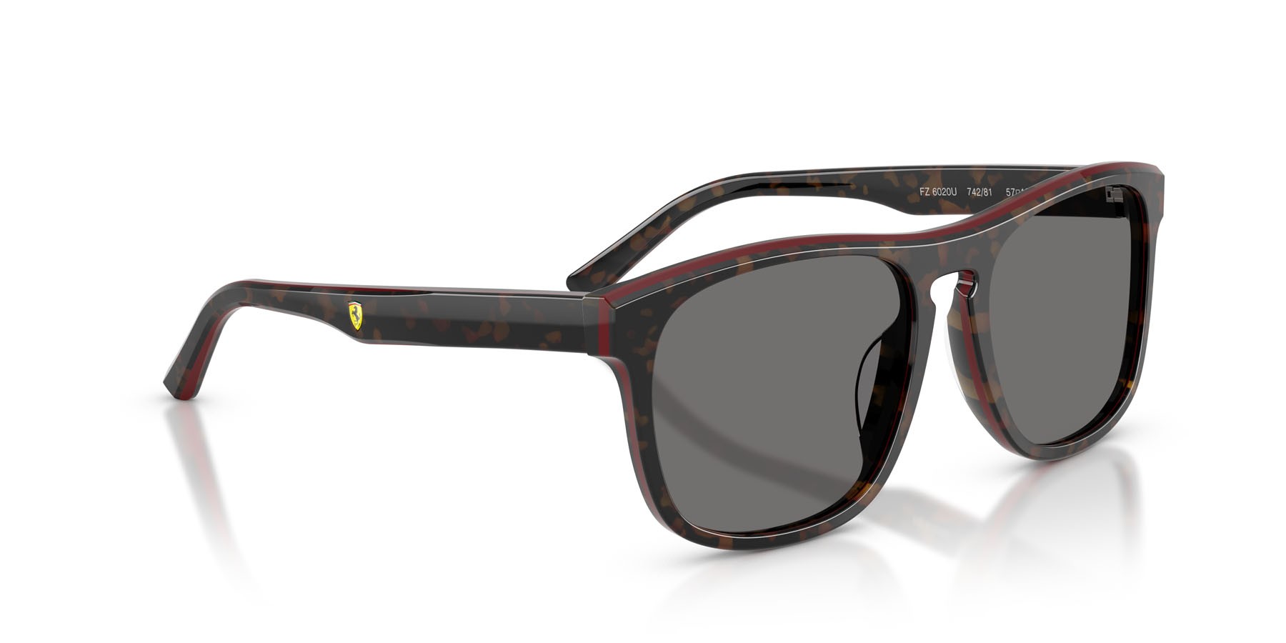 Occhiali da sole Ferrari Scuderia FZ 6020U (742/81) colore havana/rosso forma quadrato lenti polar grigio scuro