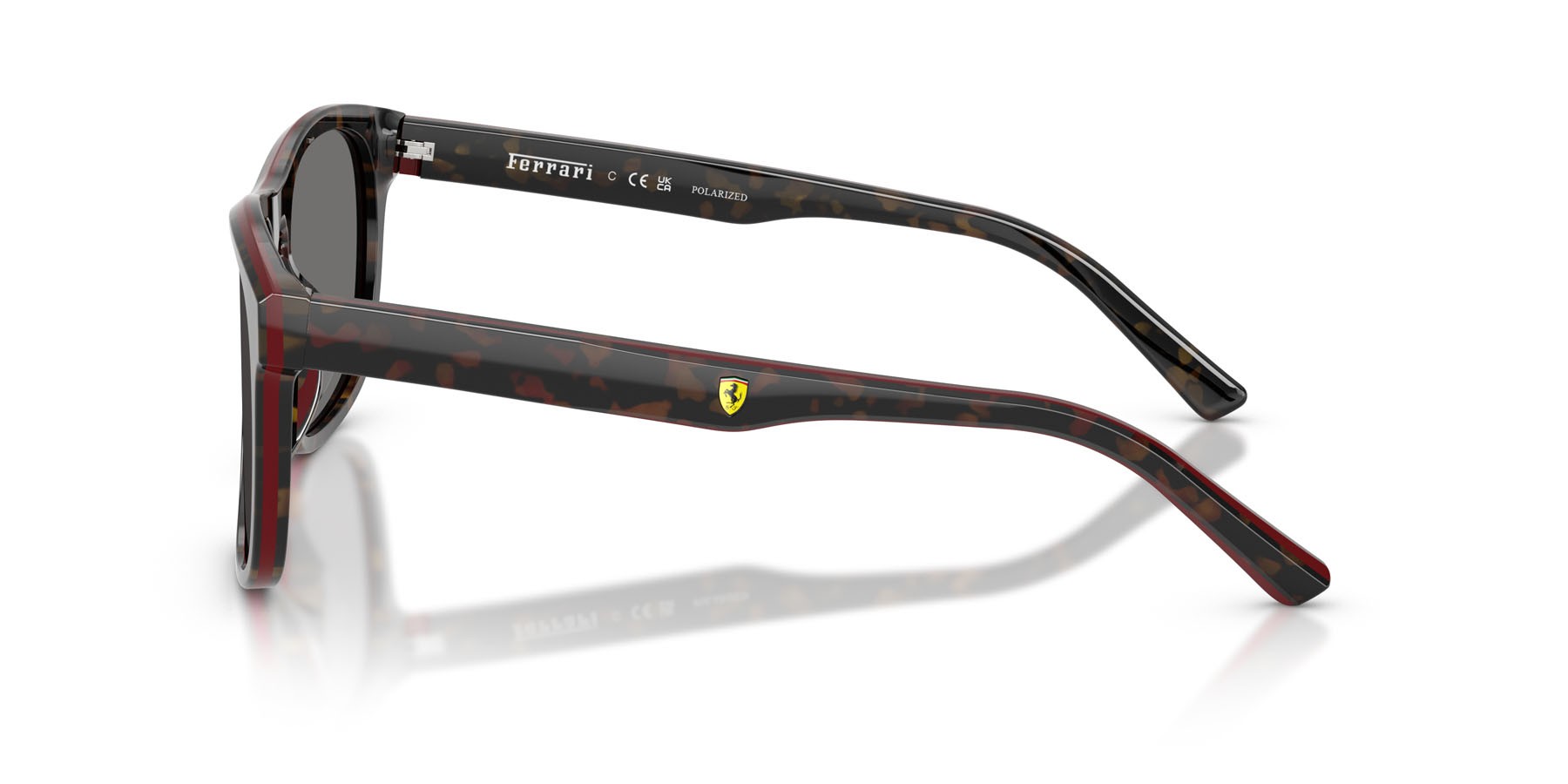 Occhiali da sole Ferrari Scuderia FZ 6020U (742/81) colore havana/rosso forma quadrato lenti polar grigio scuro