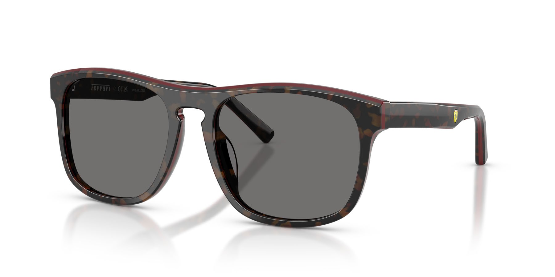 Occhiali da sole Ferrari Scuderia FZ 6020U (742/81) colore havana/rosso forma quadrato lenti polar grigio scuro
