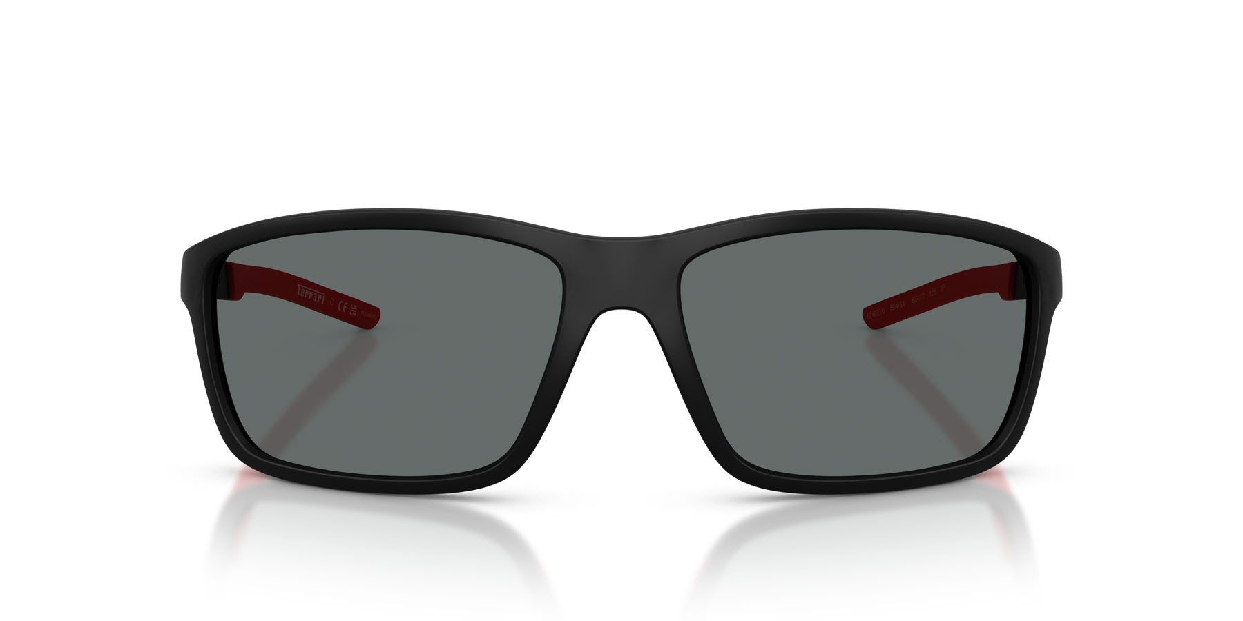 Occhiali da sole Ferrari Scuderia FZ 6021U (504/81) colore nero opaco forma quadrato lenti polar grigia