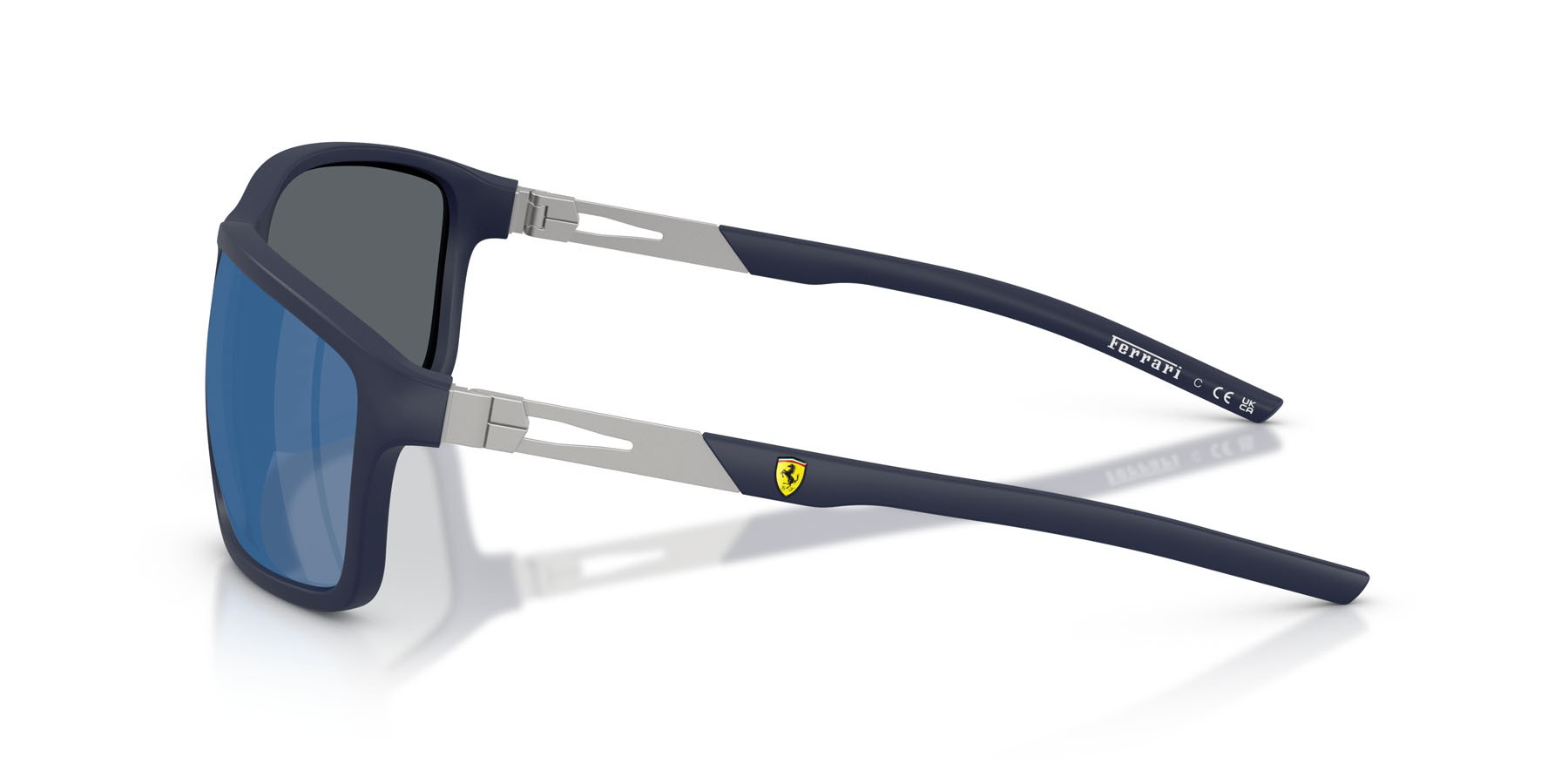 Occhiali da sole Ferrari Scuderia FZ 6021U (509/55) colore blu scuro forma quadrato lenti blu a specchio