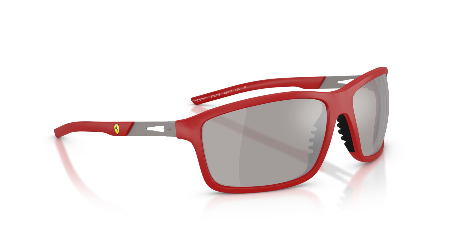 Occhiali da sole Ferrari Scuderia FZ 6021U (526/6G) colore rosso ferrari forma quadrato lenti grigio a specchio