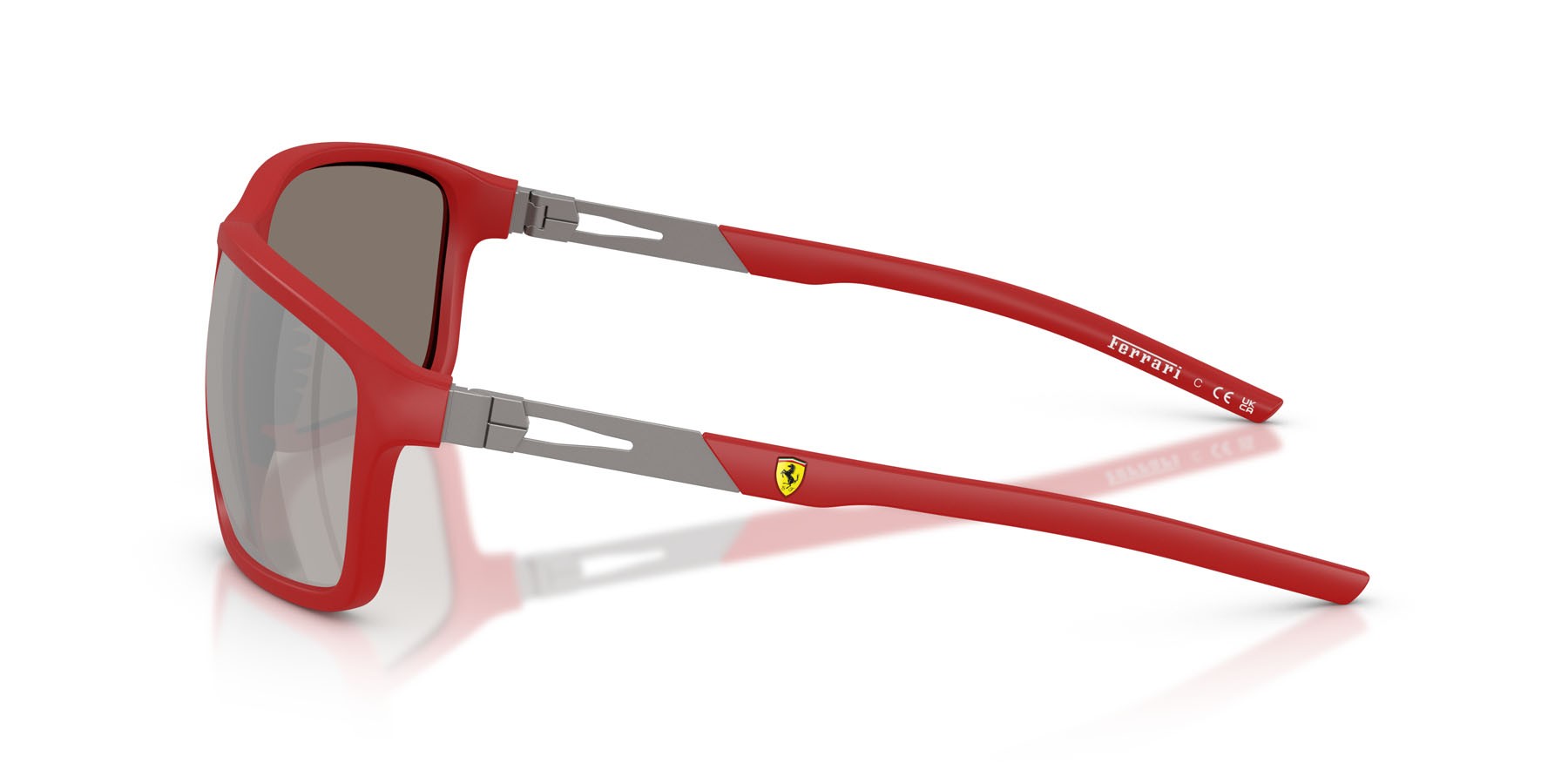 Occhiali da sole Ferrari Scuderia FZ 6021U (526/6G) colore rosso ferrari forma quadrato lenti grigio a specchio