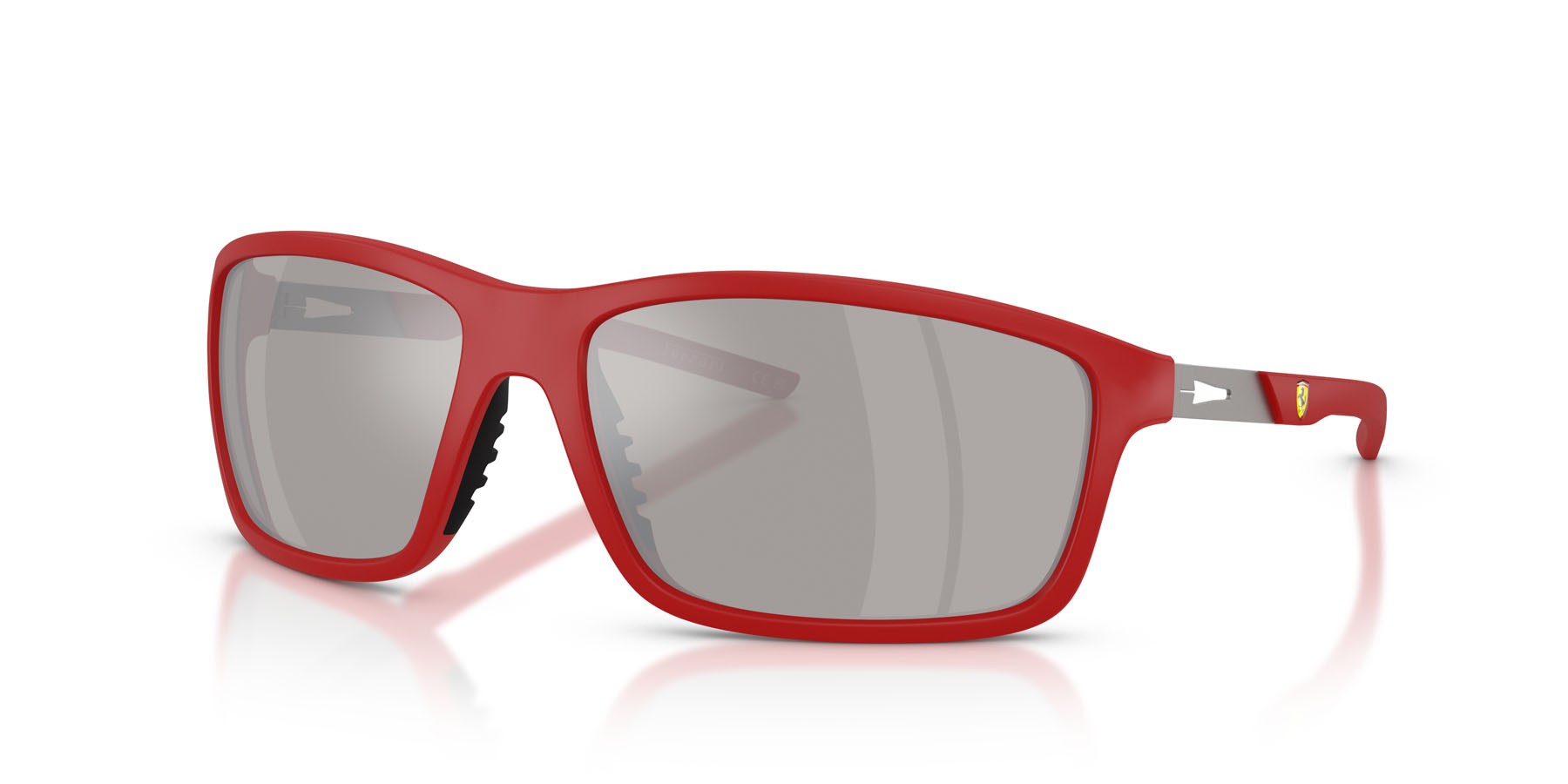 Occhiali da sole Ferrari Scuderia FZ 6021U (526/6G) colore rosso ferrari forma quadrato lenti grigio a specchio