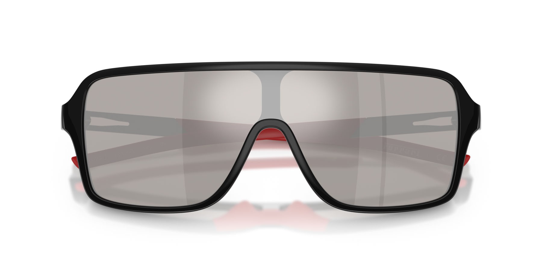 Occhiali da sole Ferrari Scuderia FZ 6022U (501/6G) colore nero lucido forma rettangolare lenti mirror light grey