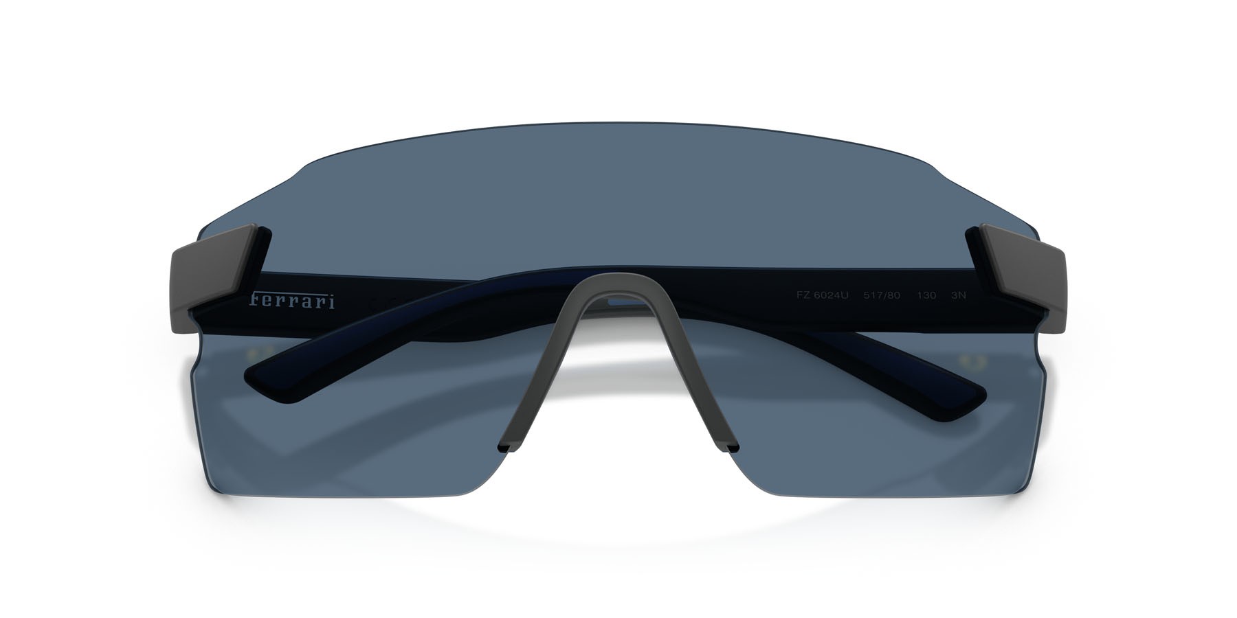 Occhiali da sole Ferrari Scuderia FZ 6024U (517/80) colore grigio scuro opaco forma rettangolare lenti blu scuro