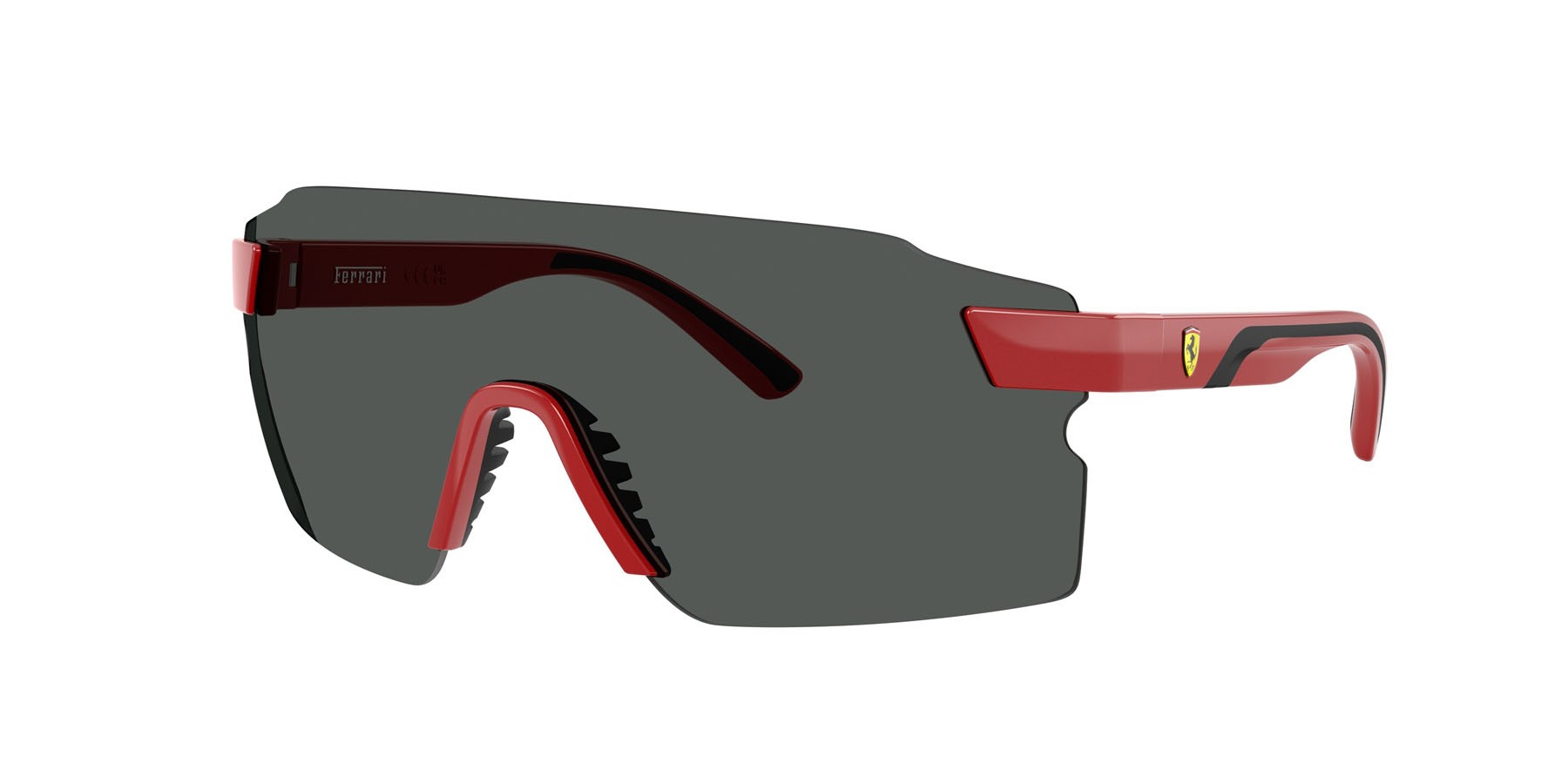 Occhiali da sole Ferrari Scuderia FZ 6024U (526/87) colore rosso ferrari forma rettangolare lenti grigio scuro