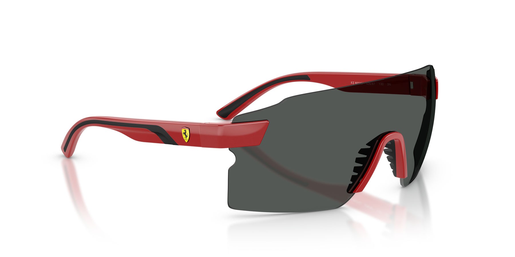 Occhiali da sole Ferrari Scuderia FZ 6024U (526/87) colore rosso ferrari forma rettangolare lenti grigio scuro