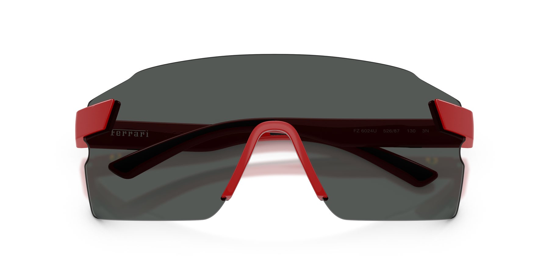 Occhiali da sole Ferrari Scuderia FZ 6024U (526/87) colore rosso ferrari forma rettangolare lenti grigio scuro